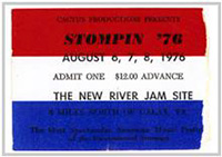Stompin 76 ticket stub